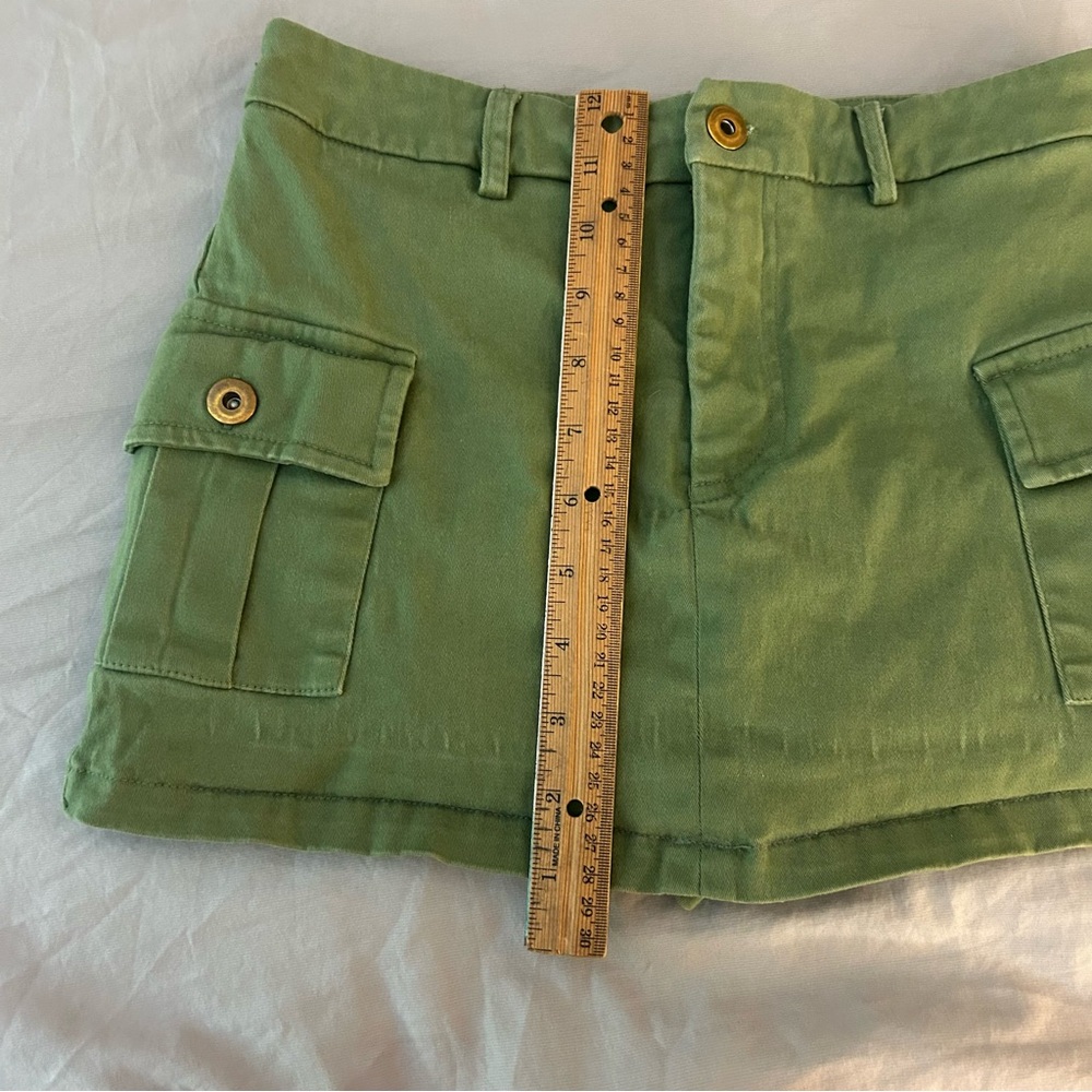 Princess Polly Yesenia Cargo Skort Olive Green 2 Midrise Mini Skirt Shorts Under - Picture 9 of 16